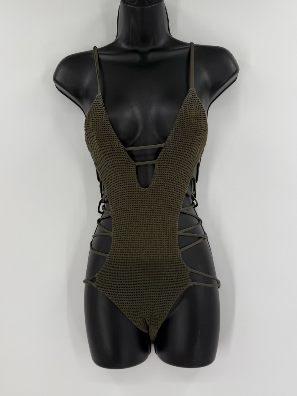 Blue Life Infinity Textured Strappy One Piece | Olive | XS